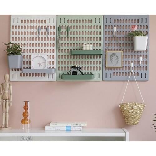 DIY Hole board storage kitchen organizer rack storage shelf for kitchen bathroom accessories shelves on wall bathroom organizer