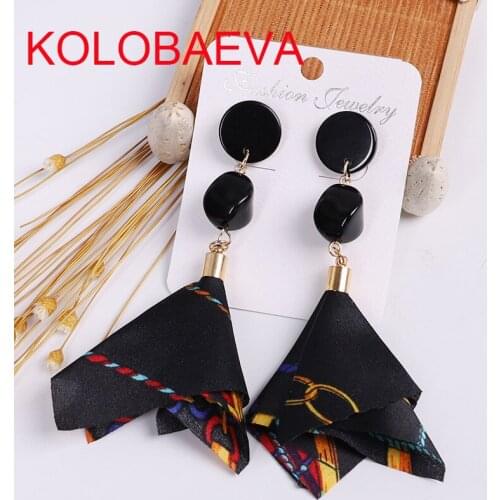 Fashion long earrings new women boho gold jewellery punk Korea vintage Indian black designer wholesale minimalist cc earrings