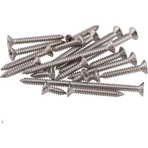 GB846 304 Stainless Steel Countersunk Self-tapping Screw/Cross Groove Flat Head Self-tapping Wood Screw m1-m2 50PCS