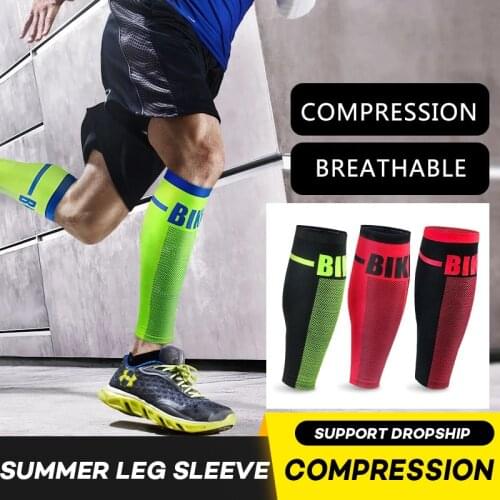 1PC Outdoor Sports Elastic Anti Slip Compression Gaiters Calf Sleeve Wrap Guard Shin for Basketball Volleyball Men Support Calf