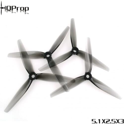 HQPROP 5.1X2.5X3 Grey 5125 3-Blade M5 Shaft PC Propeller for RC FPV Racing Freestyle 5inch Drones Replacement DIY Parts