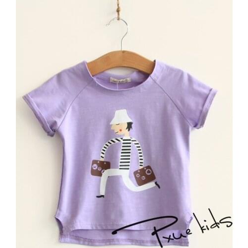 Jchao Children T-shirt boys t shirtTees Short sleeve shirts Summer Kids Tops Cartoon Baby girls Clothing Cotton 4 colors