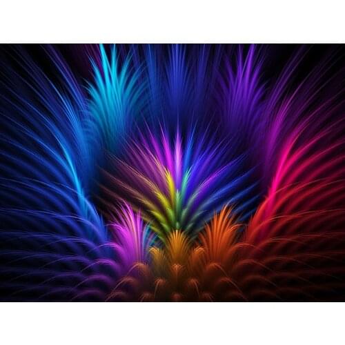 JMINE Div 5D colorful feathers Full Diamond Painting cross stitch kits art High Quality Scenic 3D paint by diamonds