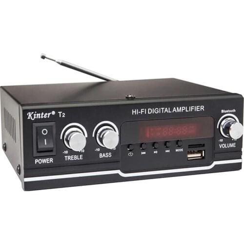 Kinter T2 Bluetooth Single Loop U Disk Memory Card Computer Mobile Phone Radio Multimedia HiFi Ditigal Amplifier
