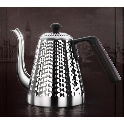 304 Stainless Steel Coffee Pot Hand Hammered Water Oil Pot 1000ml