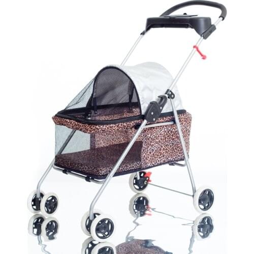 Pet Stroller Dog Stroller Walking Cat Stroller Pet Cart Small Folding Light Portable Teddy Outdoor Travel