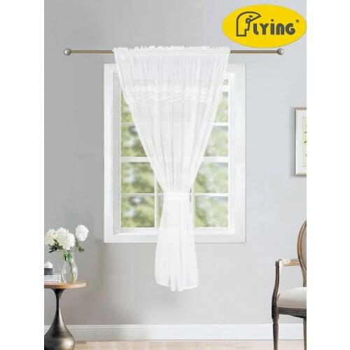Flying Light Fabric With Fishnet Fabric Embroidered Flower Design for the Kitchen Window and Bedroom Window
