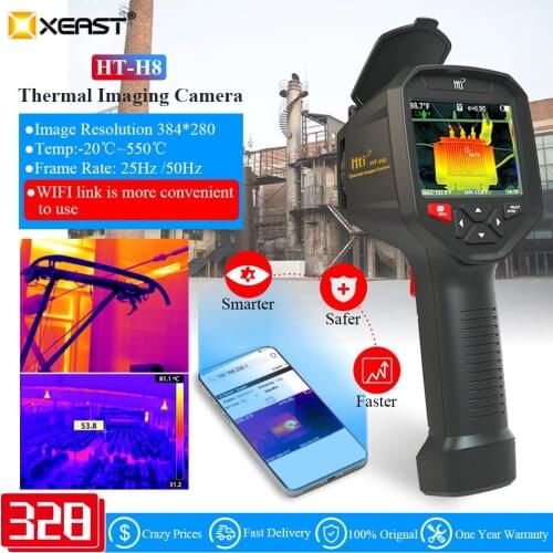 Upgrade Professional HT-H8 WIFI IR Infrared Thermal Imager Camera Handheld Temperature Automatic Tracking Rechargeable 3.5 TFT