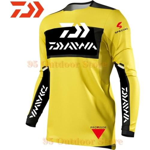 Daiwa Men Fishing Clothing Anti-UV Breathable Sun Protection Long Sleeve Shirt Cycling Clothes for Fishing Outdoor Sports Jacket