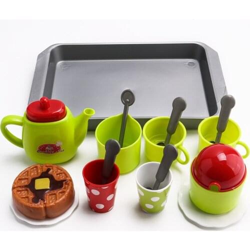 Kit 18pcs Game Imitation Tea Pretend Food Game Toy for Children