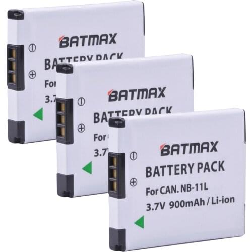 NB-11L Replacement Li-ion Batteries for Canon PowerShot A2400 A2500 A2600 A3400 A3500 A4000 IS ELPH 320 340 IXUS 265 HS(3-Pack)