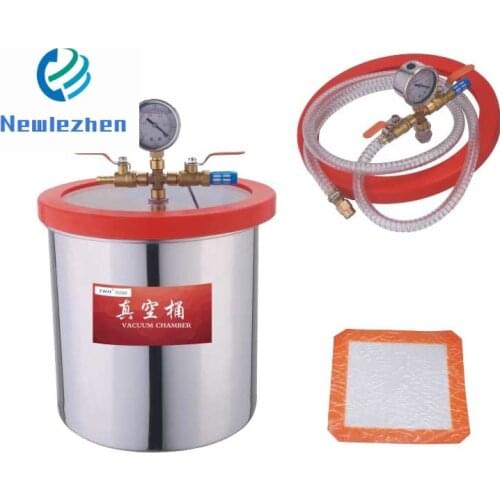 Stainless Steel 2 -6Gallon Silica Gel Defoaming Deaeration Vacuum Barrel Vacuum Chamber Degassing