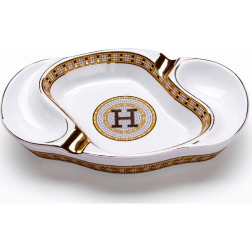 Cigar ashtray ceramic fashion office home decoration smoke extinguisher