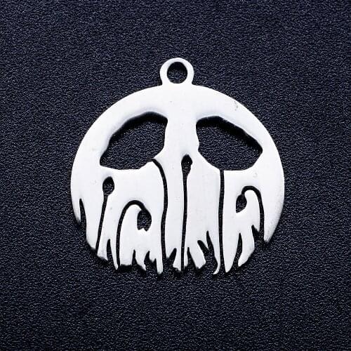 10pcs/lot Natural Floral DIY Jewelry Charms Wholesale 100% Stainless Steel Accept OEM Orders Charm for Bracelet Making