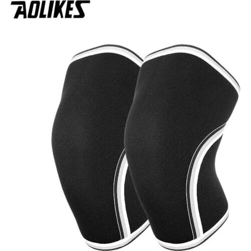 AOLIKES Professional 7mm Neoprene Sports Kneepads Compression Weightlifting Pressured Crossfit Knee Pads Training Knee Supports