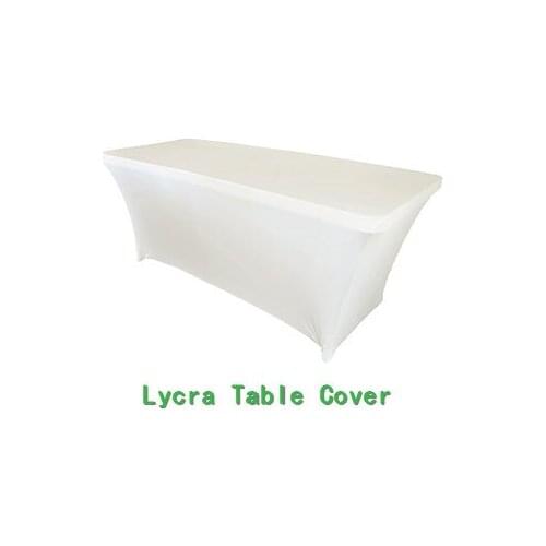Rectangular Table Cover Spandex/Lycra Fabric Tablecloth Stretch Bar Bistro for Wedding party Home Decorations