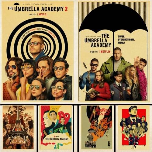The Umbrella Academy retro poster high-quality kraft paper poster decoration bar cafe bedroom wall sticker