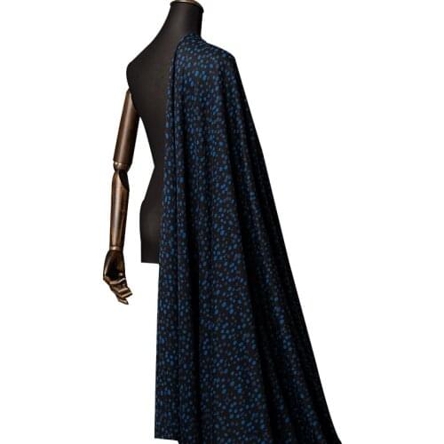 Autumn and winter high-end fashion material wool jacquard dress dot printing velvet fabric knitted velvet fabric large wide