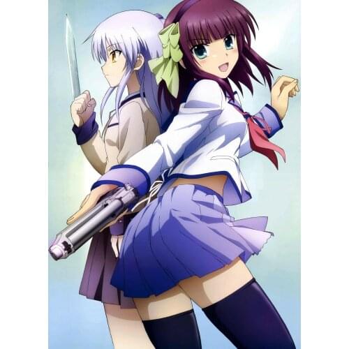 ANGEL BEATS ANIME MANGA PICTURE Art print Silk poster Home Wall Decor