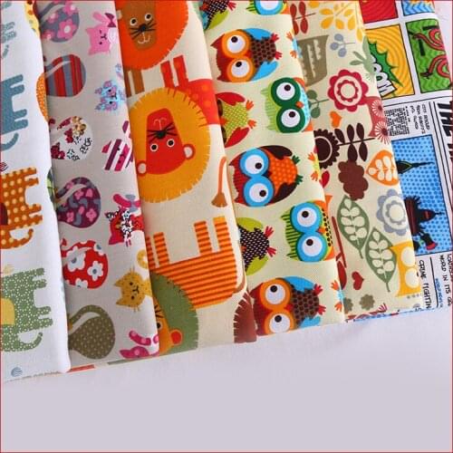Patchwork Fabrics For Needlework Patchwork Accessories Print SMTA Cotton Fabric The Cloth By The Meter Fabric Cartoon Canvas