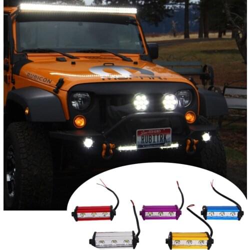 LED Strip Work Light Motorcycle 9W Single Row Three Lights Car Off-road Vehicle Daytime Running Lights