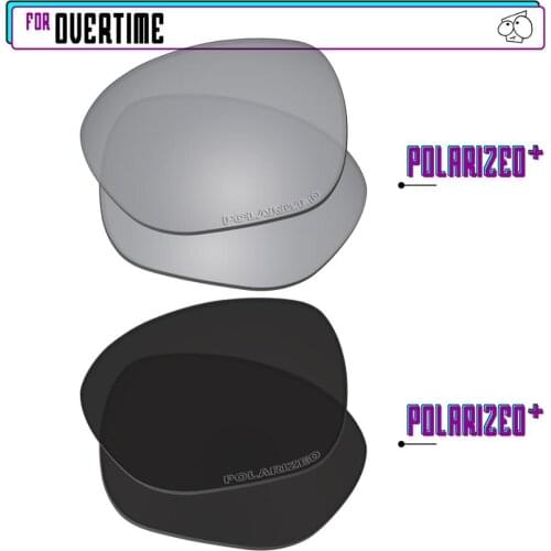EZReplace Polarized Replacement Lenses for - Oakley Overtime Sunglasses - Blk P Plus-SirP Plus