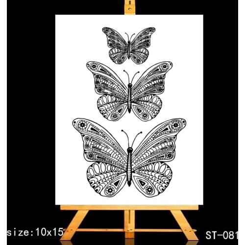 ZhuoAng Big flower butterfly Clear Stamps/Card Making Holiday decorations For scrapbooking Transparent stamps