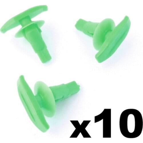 10x For Honda Plastic Weatherstrip & Rubber Door Seal Clips, Door Gasket Clip- Green