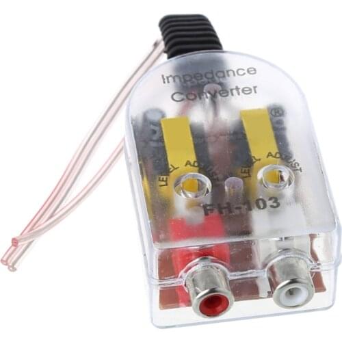 12V Car RCA Stero Radio Converter Speaker High To Low Amplifier Audio Impedance Converter Adapters car accessories