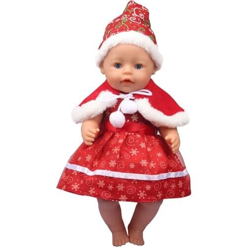 2020 Christmas Doll Skirts With Hat Clothes For 18 Inch American Doll 1/3 BDJ For Our Generation Dolls Toys For Girls