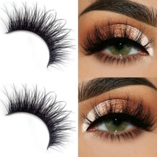 3 pairs 100% Real Fake Mink Eyelashes 3D Mink Natural False Eyelashe Voulum Lashes Soft Eyelash Extension Makeup Kit 3D-40