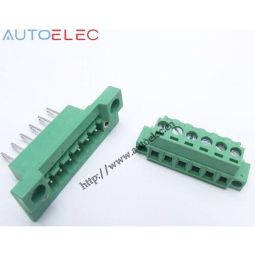 6poles Plug in Terminal Blocks PCB Connector Panel 5.08mm pitch male&female straight pin With Screw Lock DFK-MSTB 0710219 50sets