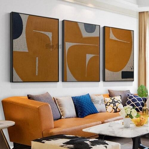 Abstract Colors Blocks Oil Painting Colorful Geometry Shape Wall Hangings Decorative Canvas Art Picture Cheap Abstract Paintings