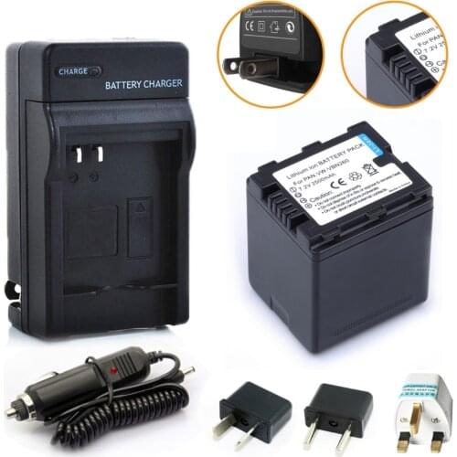 2500mAh VW-VBN260 VBN260 Camera Battery + Charger + Plug Adapter For PANASONIC VBN130 VW-VBN390 HC X920M TM900 SD800 HS900 SD900