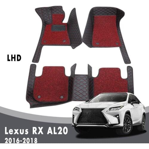 Auto Carpets Luxury Double Layer Wire Loop For Lexus RX AL20 2018 2017 2016 Car Floor Mats Interior Accessories Protector Covers