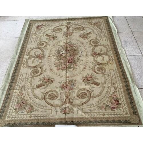 Free shipping 6'x9' needlepoint rugs 100% New Zealand wool rugs Crossstitched handmade rugs carpets for home decoration