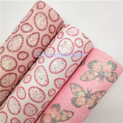1PC 21X29CM Glitter Fabirc, Chunky Glitter Leather, Butterfly Glitter Leather Sheets For Making Bows LEOsyntheticoDIY T291