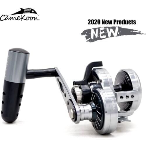 CAMEKOON slow jigging reel trolling wheel 9+2 ball bearings max drag 32kgs Pe3 # - 300M overhead saltwater boat reel jig reel