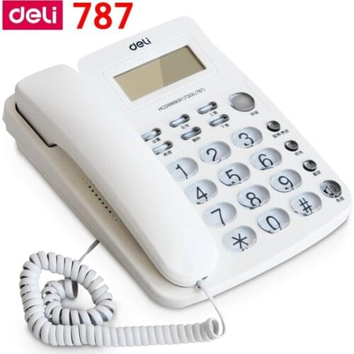 [ReadStar]Deli 787 seat type telephone corded phones home office telephone machine caller ID display records date time display