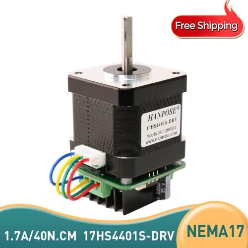 17hs4401S 1.5A stepper motor driver body length 42x40mm NEMA17 integrated driver engraving machine For 3D Printer Monitor