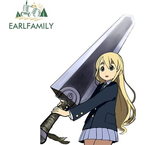 EARLFAMILY 13cm x 9.8cm for Mugi Dragonslayer Car Sticker Auto Bumper Decoration Window Stickers Waterproof Scratch-proof Decal