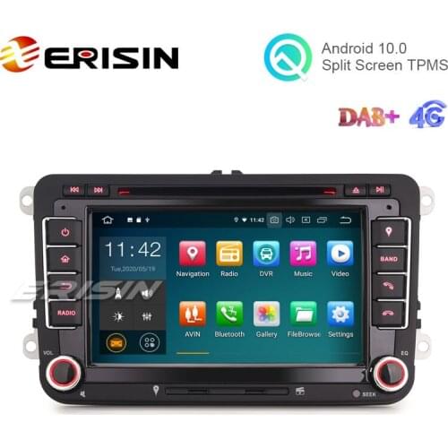 Erisin ES5148V 7" Android 10.0 Car DVD with GPS Radio WiFi BT TPMS DAB+ for VW Seat Skoda Amarok