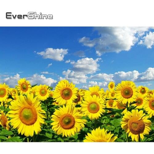 Evershine Diamond Painting SunFlower 5D DIY Embroidery Rhinestone Picture Cross Stitch Mosaic Full Layout Needlework Craft Kit