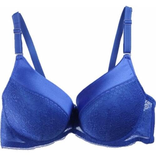 Jlong Women Lace Sexy Bra Big Size Solid Push Up Bras for Women Underwear Plus Size Female Breathable Bralette 2018 3/4 Cup D z1