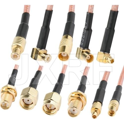 JXRF SMA Male Female Jack Bulkhead to MCX Male Plug Female Jack Connector RF Coaxial Jumper Pigtail Cable assemblies