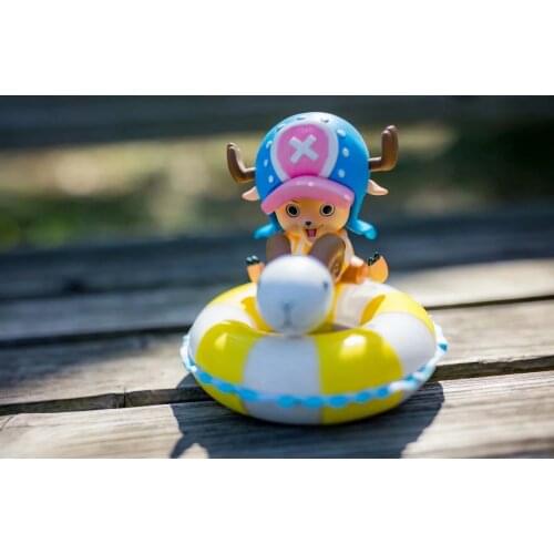 9CM Classic anime toy One Piece Q version cute kitchen knife swimming ring action figure ornament model children gift collection