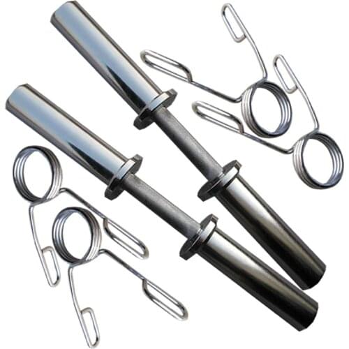 2pc Length 40cm Solid Metal Dumbbell Bar With Clips Home Fitness Φ50mm Dumbbell Handles Weight Lifting Barbell Rod