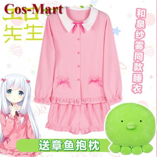 Anime EROMANGA SENSEI Izumi Sagiri Cosplay Costumes Cute Pink Cotton Pajamas / Nightdress Daily Wear Soft And Comfortable New