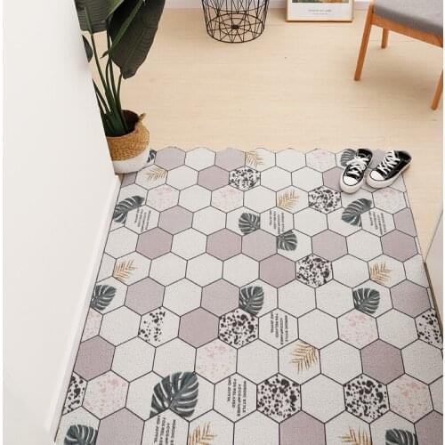 PVC Floor Doormat Bathroom Mat Kitchen Mat Hallway Mats Carpet Anti-slip Dust-proof Cuttable Mats Carpet Home Entrance Doormat