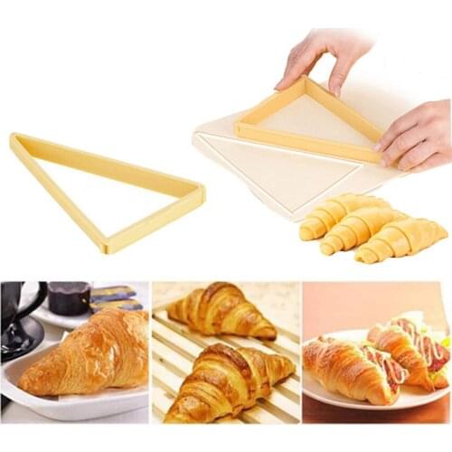 Creative Plastic Croissant Mold Roll Croissant Maker Cutter Machine Bread Line Mould Dough Sheet DIY Kitchen Baking Pastry Tools